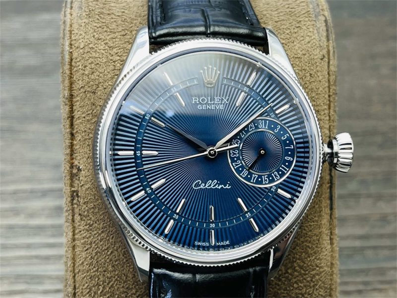 VR Factory Rolex Cellini M50519-0015 Blue Dial Replica 39mm White Gold - Image 4