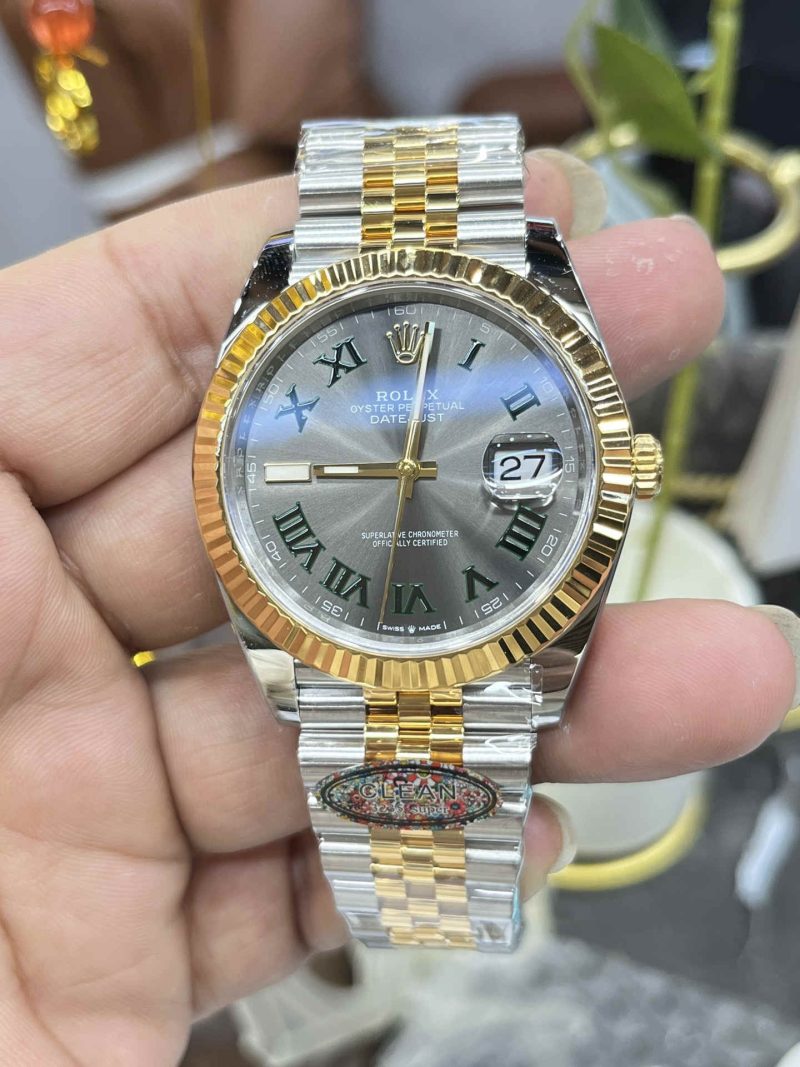 Clean Factory 126333-0019 Two-Tone Datejust 41 Wimbledon Dial Replica - Image 4