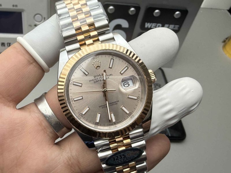 Clean Factory Datejust 126331 Rose Gold Steel 41mm Pink Dial Replica - Image 5