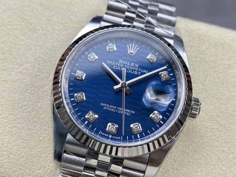 Rolex Datejust 36 126234 Blue Tapestry 1:1 Replica – Premium Homage Watch - Image 5