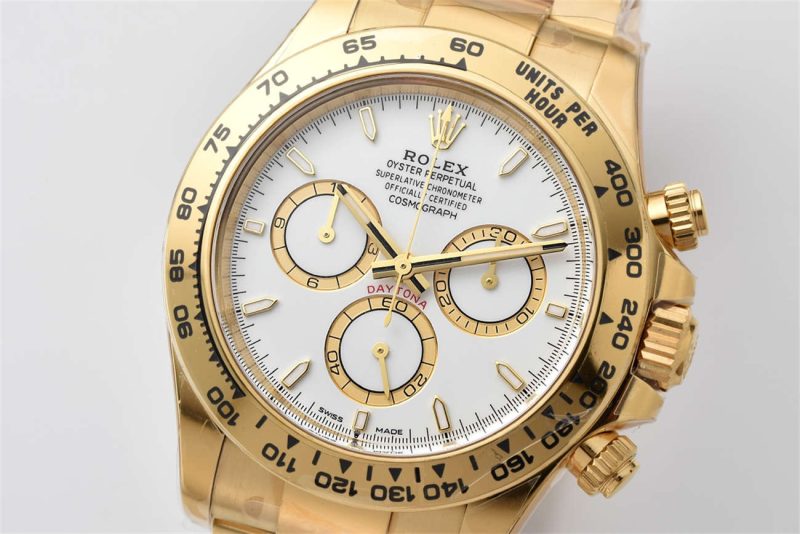 Clean Factory Rolex Daytona 126508 Replica - Yellow Gold White Dial (4131) - Image 5