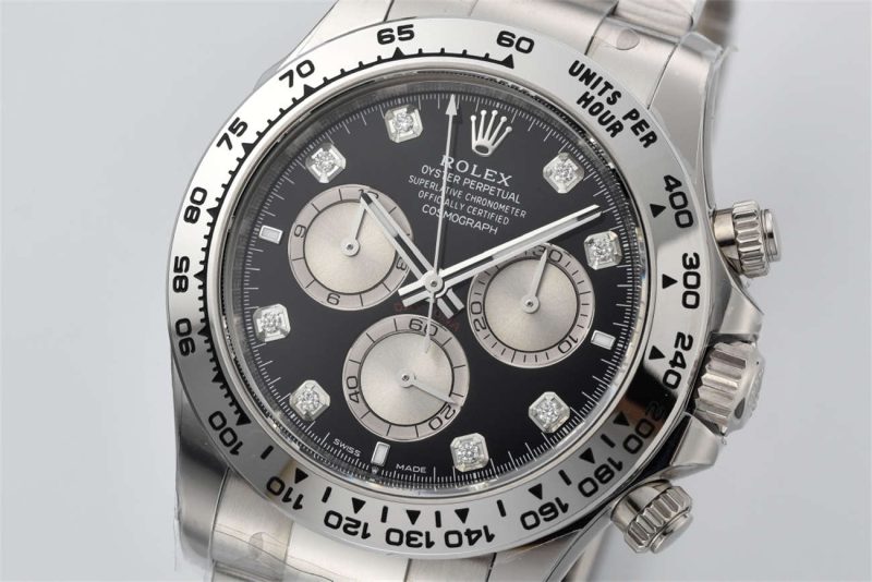 Clean Factory Rolex Daytona 126509 Replica - White Gold Black Diamond Dial (4131) - Image 5