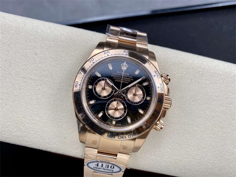 Rolex Daytona 116505 Everose Black Dial – Clean Factory 1:1 Replica - Image 5