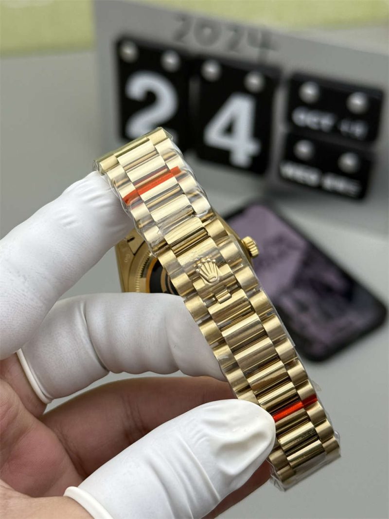 Rolex Day-Date 36 128238 Replica (QF Factory) – 158g Tungsten Green Ombré Diamond - Image 5