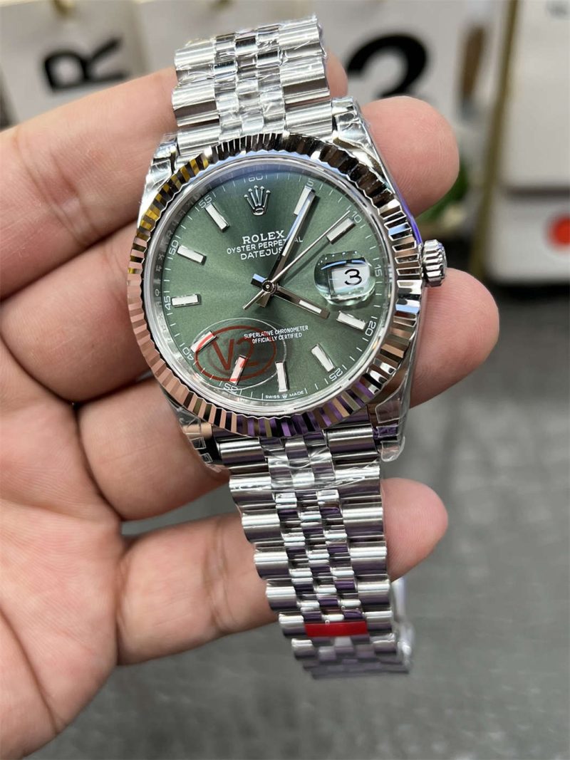 VS Factory Rolex Datejust 41 m126334-0028 Replica – Green Dial V2 Dandong 3235 - Image 5