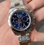 Rolex Daytona 116509 White Gold Blue Dial 1:1 Replica – Clean Factory - Image 6