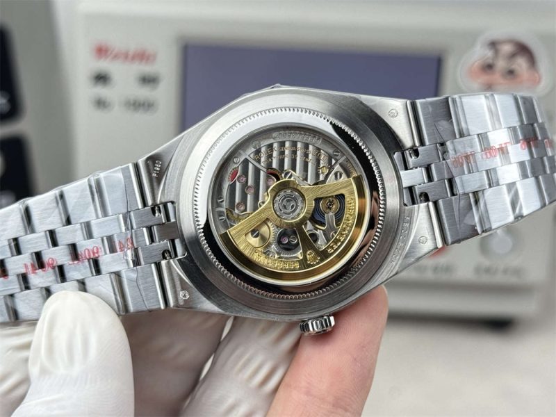 3B Factory Rolex Land-Dweller 127386TBR-0001 Replica – Platinum Look, Diamond Bezel, 163g Full Weight - Image 6