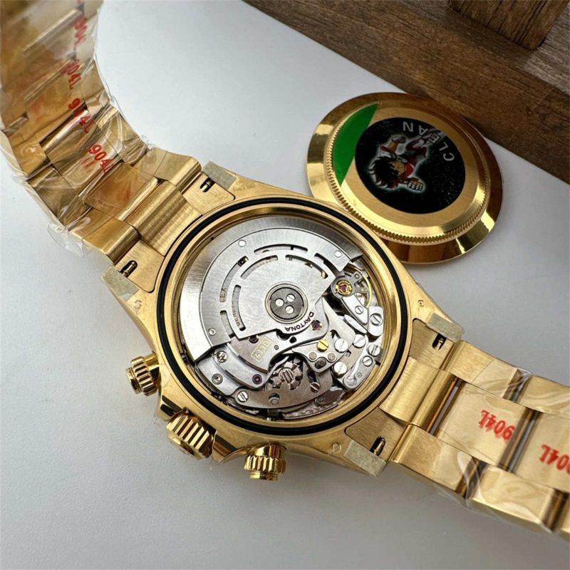 Clean Factory Rolex Daytona 116508 Replica - Yellow Gold Black Dial (Dandong 4130) - Image 7