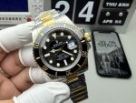 Clean Factory Rolex Submariner 116613LN Two-Tone Black Dial Replica - Image 8