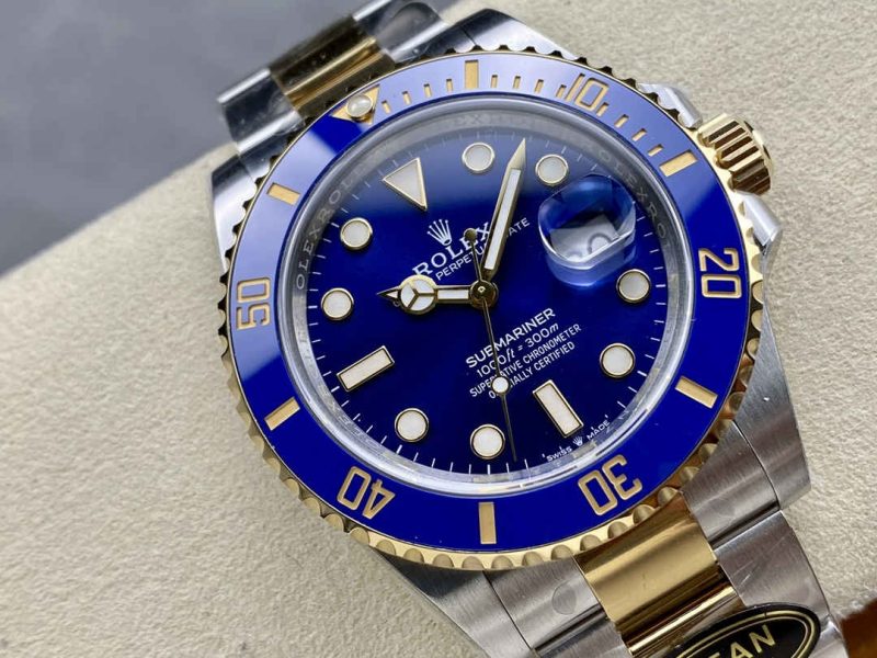 Clean Factory Rolex Submariner 126613LB – 41mm Two-Tone Blue Replica - Image 8
