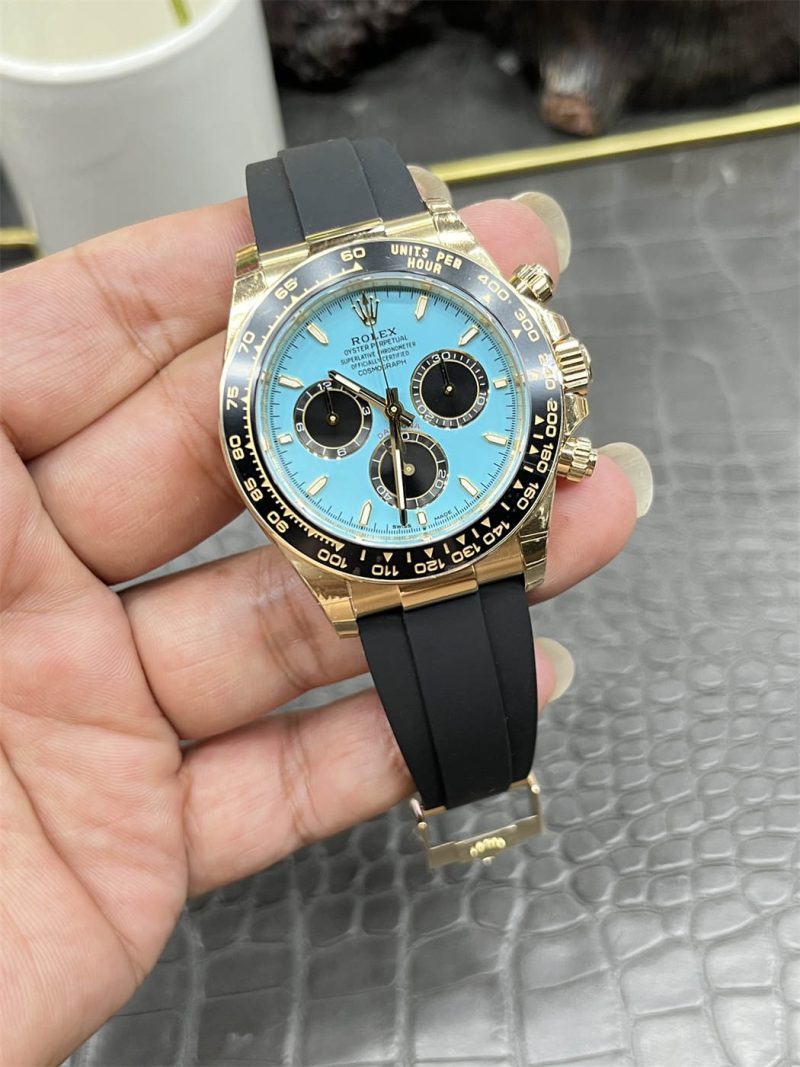 Rolex Daytona 126518LN Replica – Yellow Gold Oysterflex Chronograph - Image 8