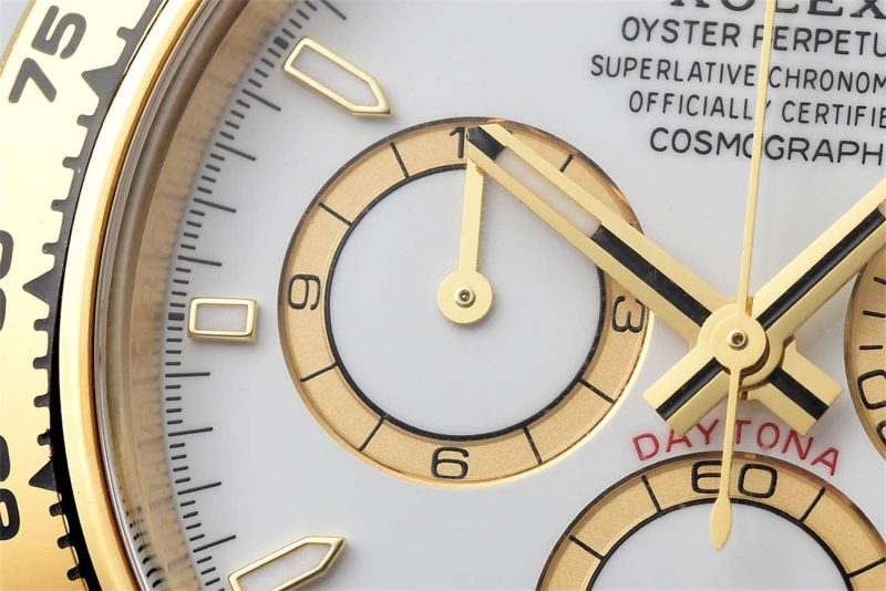 Clean Factory Rolex Daytona 126508 Replica - Yellow Gold White Dial (4131) - Image 9
