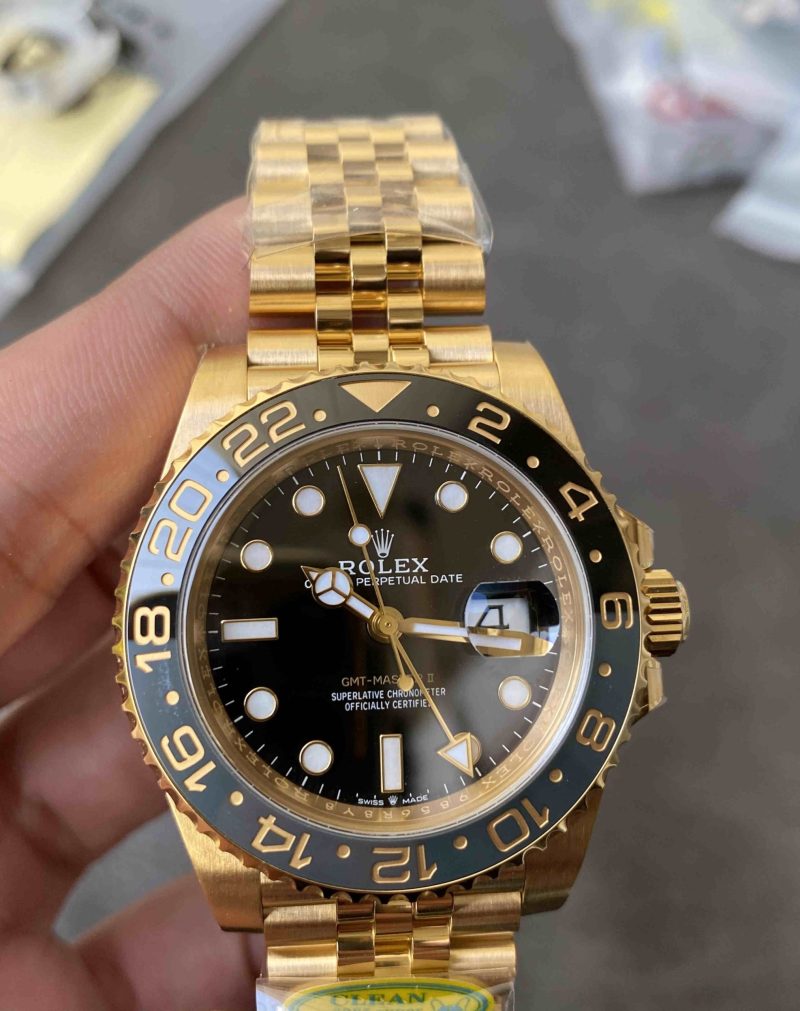 Clean Factory 126718GRNR Yellow Gold GMT-Master II Replica - Image 13