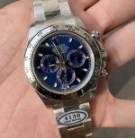 Rolex Daytona 116509 White Gold Blue Dial 1:1 Replica – Clean Factory - Image 13