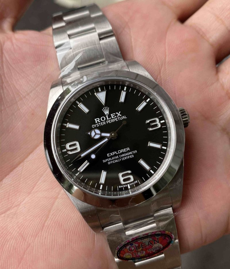 Clean Factory 214270 – 39mm Explorer I Black Dial Replica - Image 14