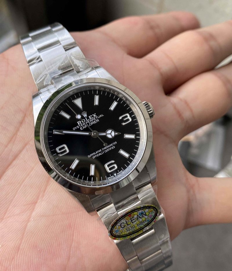 Clean Factory Rolex Explorer I 36mm Black Dial Replica - Image 15
