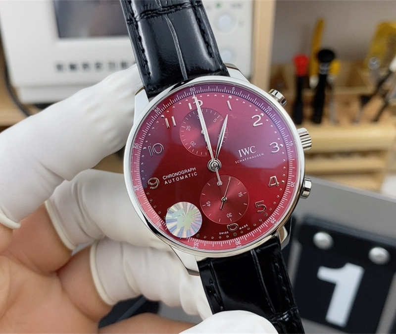 IWC Portugieser Chronograph IW371616 Red Dial 41mm 1:1 Replica by ZF Factory