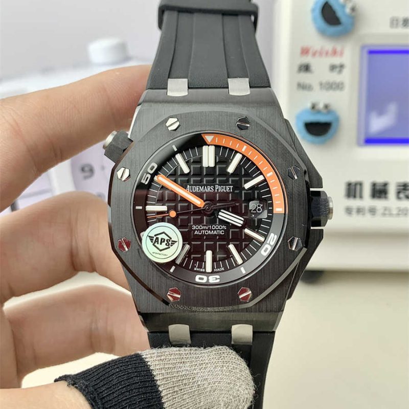Royal Oak Offshore Diver 15707CE.OO.A002CA.01 Black Ceramic 1:1 Replica by APS