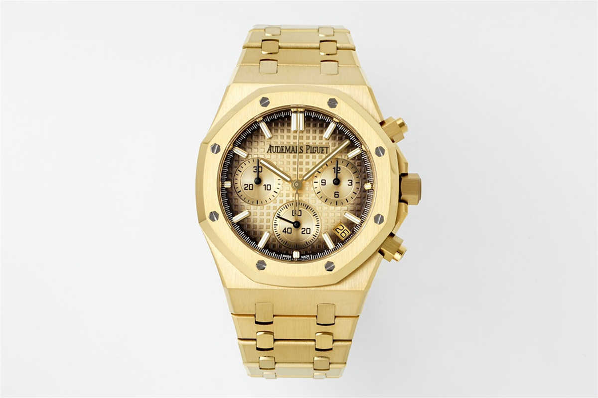 wc_upload_0001-111-1.jpg Audemars Piguet Royal Oak Chronograph 26240BA.OO.1320BA.02 1:1 Replica in Yellow Gold by APS Factory - Image 1