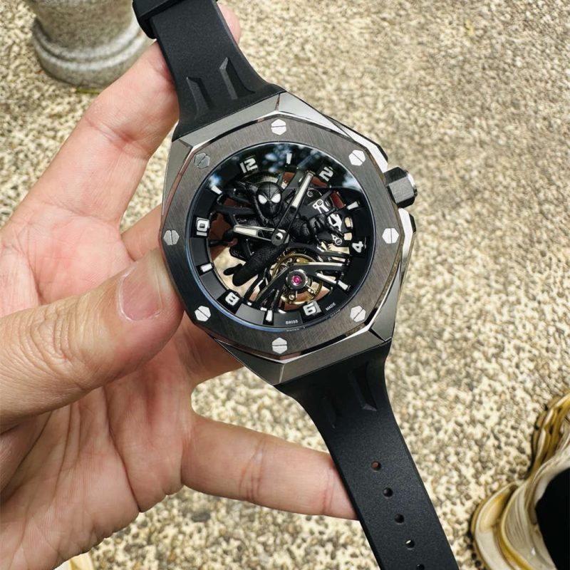 Audemars Piguet Royal Oak Concept Tourbillon "Spider-Man" 26631IO.OO.D002CA.01 1:1 Replica – Black Ceramic Style Tourbillon Marvel Edition