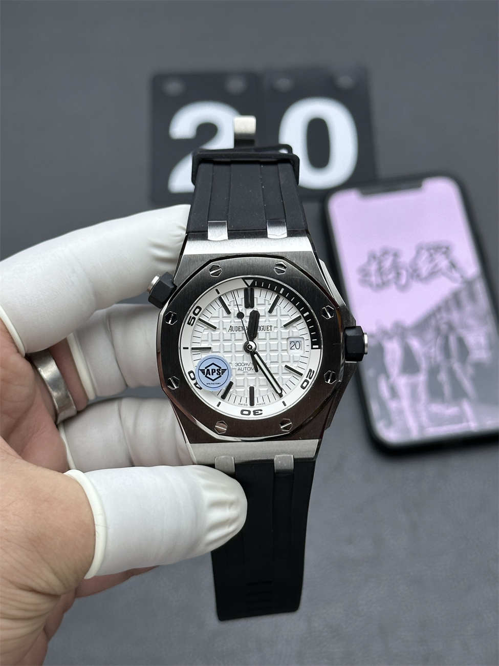 wc_upload_0001-124-1.jpg APS Factory Audemars Piguet Royal Oak Offshore Diver 15710 White Dial 42mm 1:1 Replica Watch - Image 1