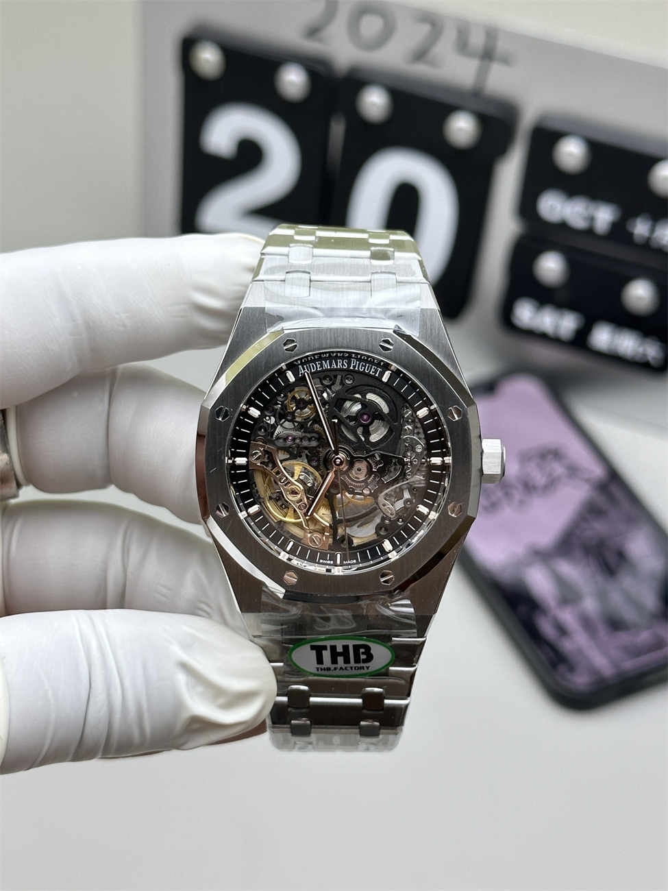 wc_upload_0001-130-1.jpg Audemars Piguet Royal Oak 15407ST Double Balance Wheel Openworked 1:1 Replica 41mm - Image 1