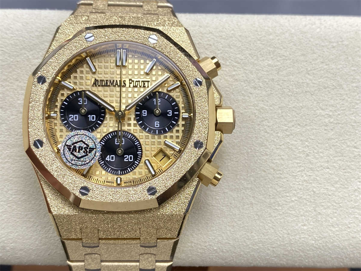 wc_upload_0001-148-1.jpg Audemars Piguet Royal Oak Chronograph 26240BA.GG.1324BA.01 APS Frosted Gold 1:1 Replica - Image 1