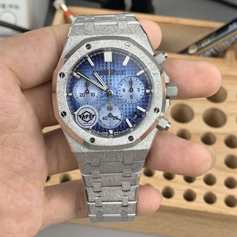 Royal Oak 26240BC.GG.1324BC.01 Blue Dial Frosted Gold Chronograph Replica