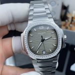 Patek Philippe Nautilus 7118 Grey Diamond Bezel Ladies 1:1 Replica Watch