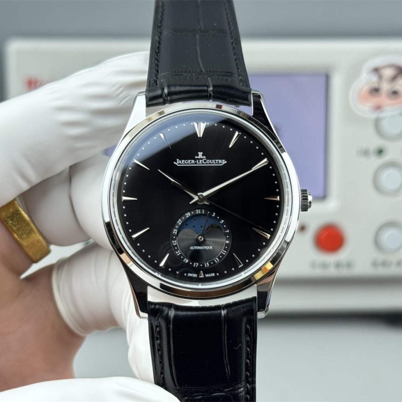 Jaeger-LeCoultre Master Ultra Thin Moon Black Dial 1:1 Replica by GF Factory