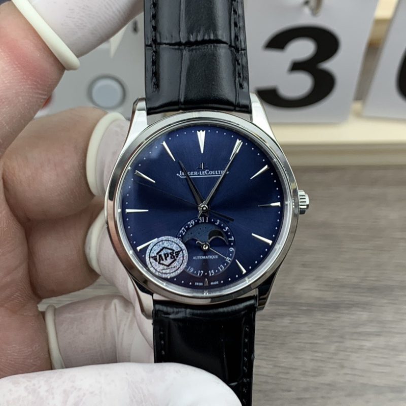 Jaeger-LeCoultre Master Ultra Thin Moon Q1368480 Blue Dial 1:1 Replica by APS Factory