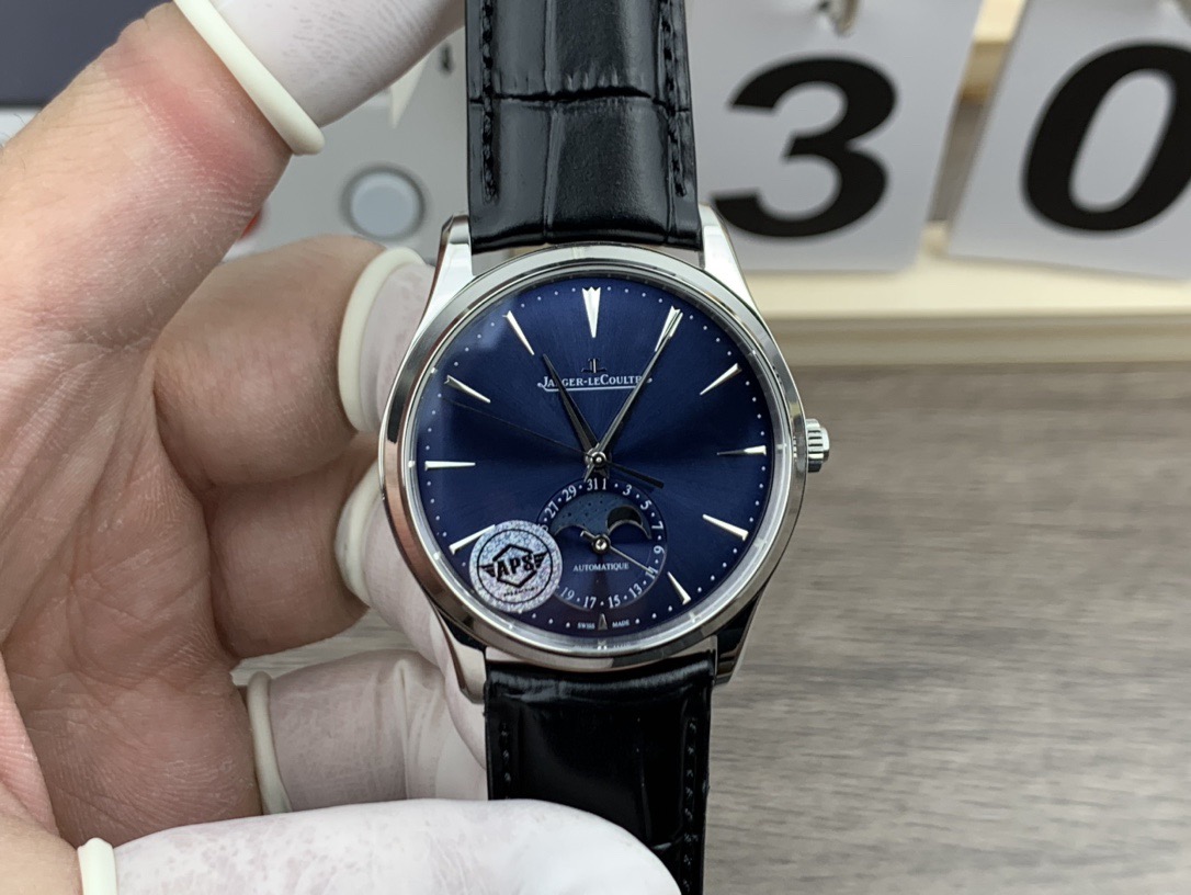 wc_upload_0001-189-1.jpg Jaeger-LeCoultre Master Ultra Thin Moon Q1368480 Blue Dial 1:1 Replica by APS Factory - Image 1