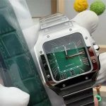 Santos de Cartier Large Green Dial 1:1 Replica Watch by BV Factory