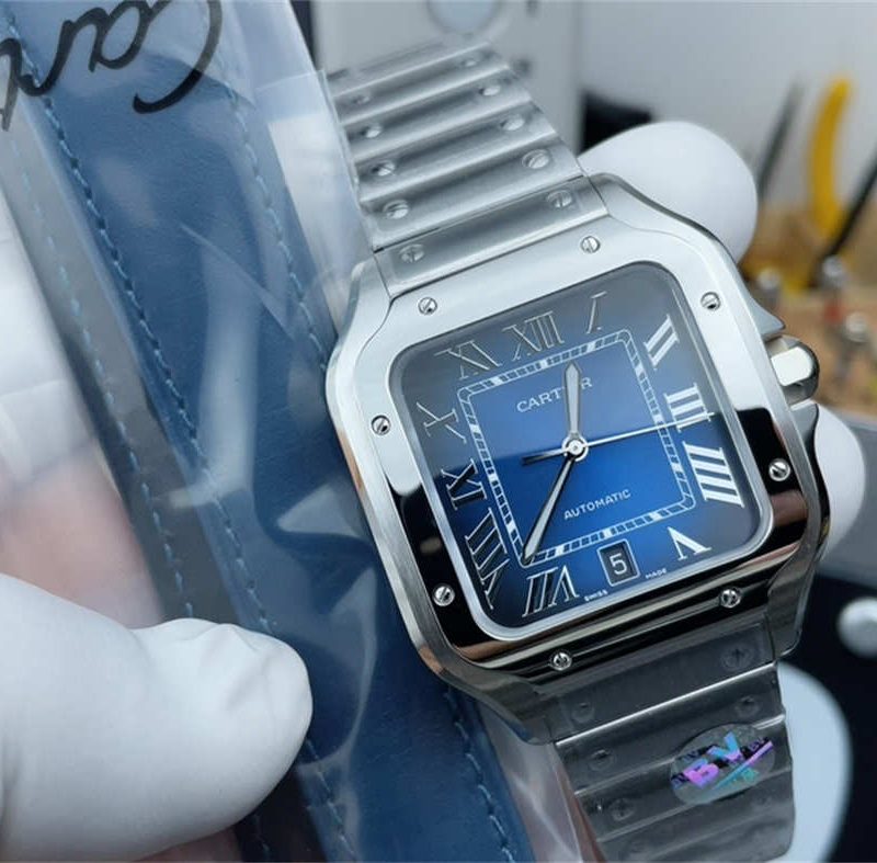 Cartier Santos de Cartier WSSA0013 Blue Dial 39.8mm 1:1 Replica by BV Factory