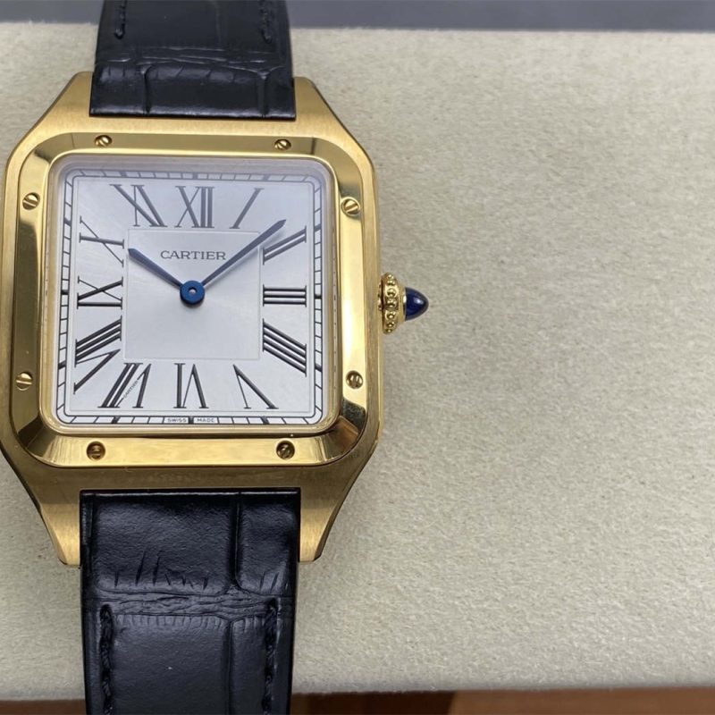 Cartier Santos Dumont XL Gold/White 1:1 Swiss Quartz Replica Watch