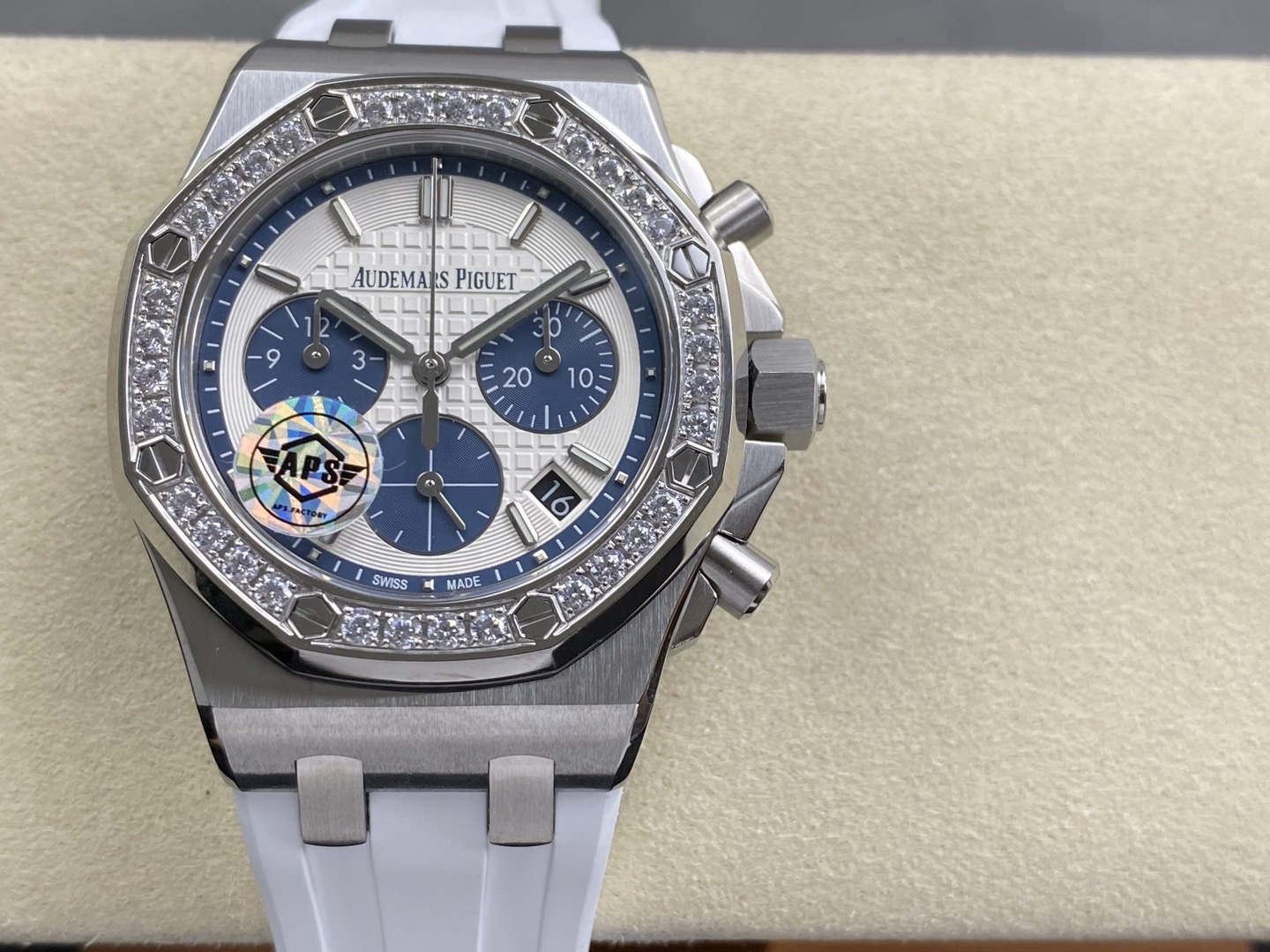 wc_upload_0001-241-1.jpg Women's Watch Royal Oak Chronograph 26231ST 37mm 1:1 Homage Mechanical - Image 1