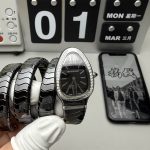 Serpenti 102803 Black Ceramic Diamond-Style Watch | 1:1 Replica Homage