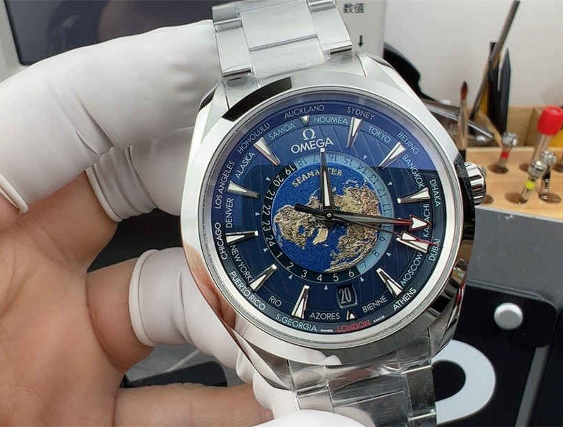 Omega Seamaster Aqua Terra 150M Worldtimer 220.10.43.22.03.001 1:1 Blue VSF Replica