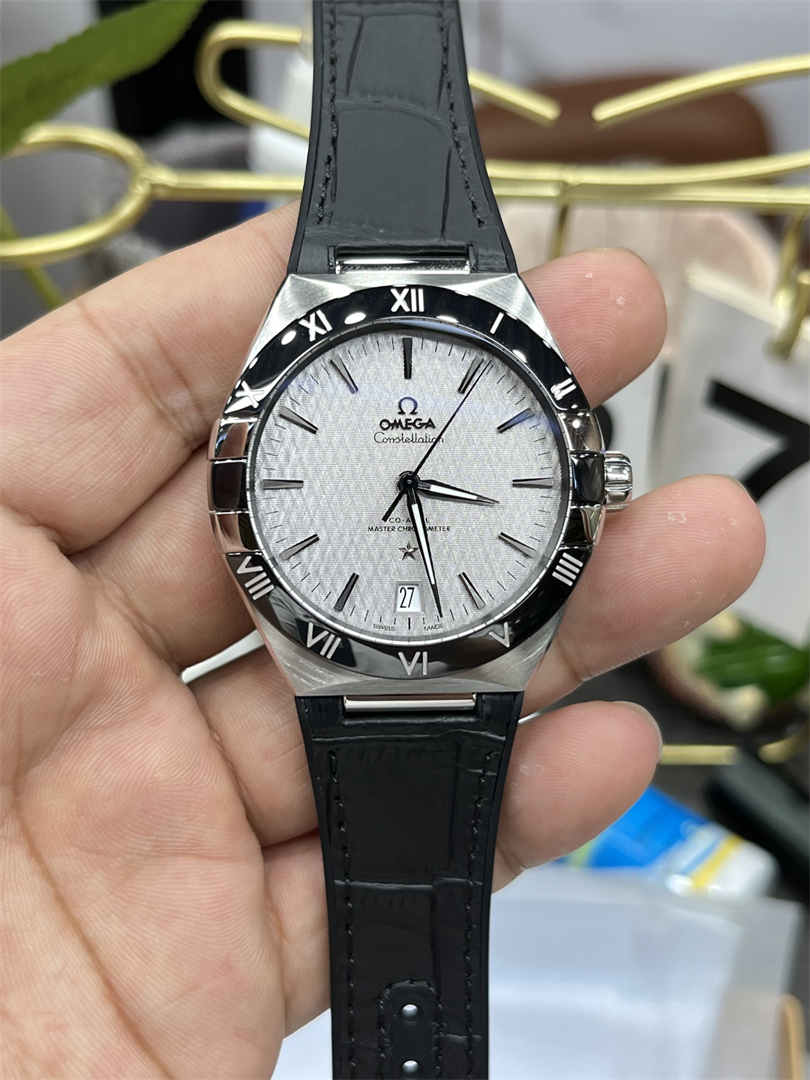 wc_upload_0001-5-1.jpg Omega Constellation 41mm 8900 White Dial Ceramic Bezel Replica Watch - Image 1