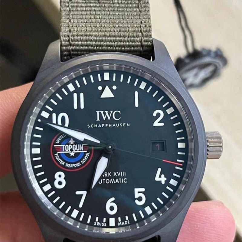 IWC Pilot’s Watch Mark XVIII TOP GUN SFTI IW324712 1:1 Replica by V7 Factory Pilot’s Watch Mark XVIII TOP GUN SFTI Edition IW324712