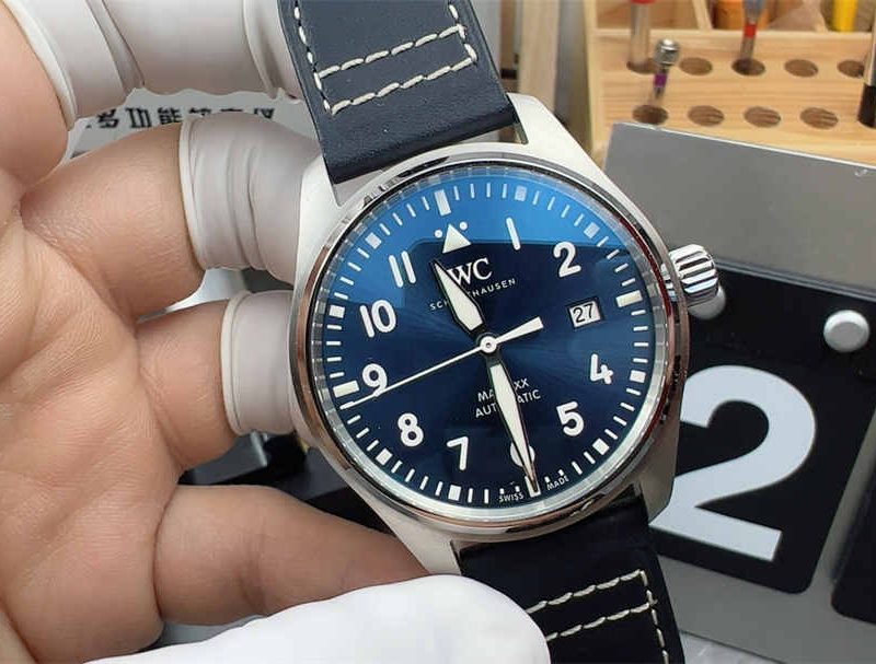V7 IWC Mark XX Blue Dial Pilot Watch 1:1 Replica Homage