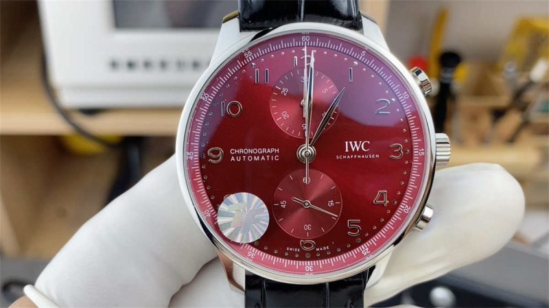 IWC Portugieser Chronograph IW371616 Red Dial 41mm 1:1 Replica by ZF Factory - Image 2