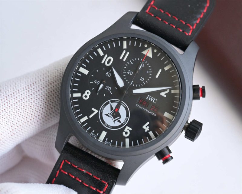 IWC Pilot’s Watch Chronograph Top Gun IW389108 1:1 Black Ceramic Replica by ZF - Image 2