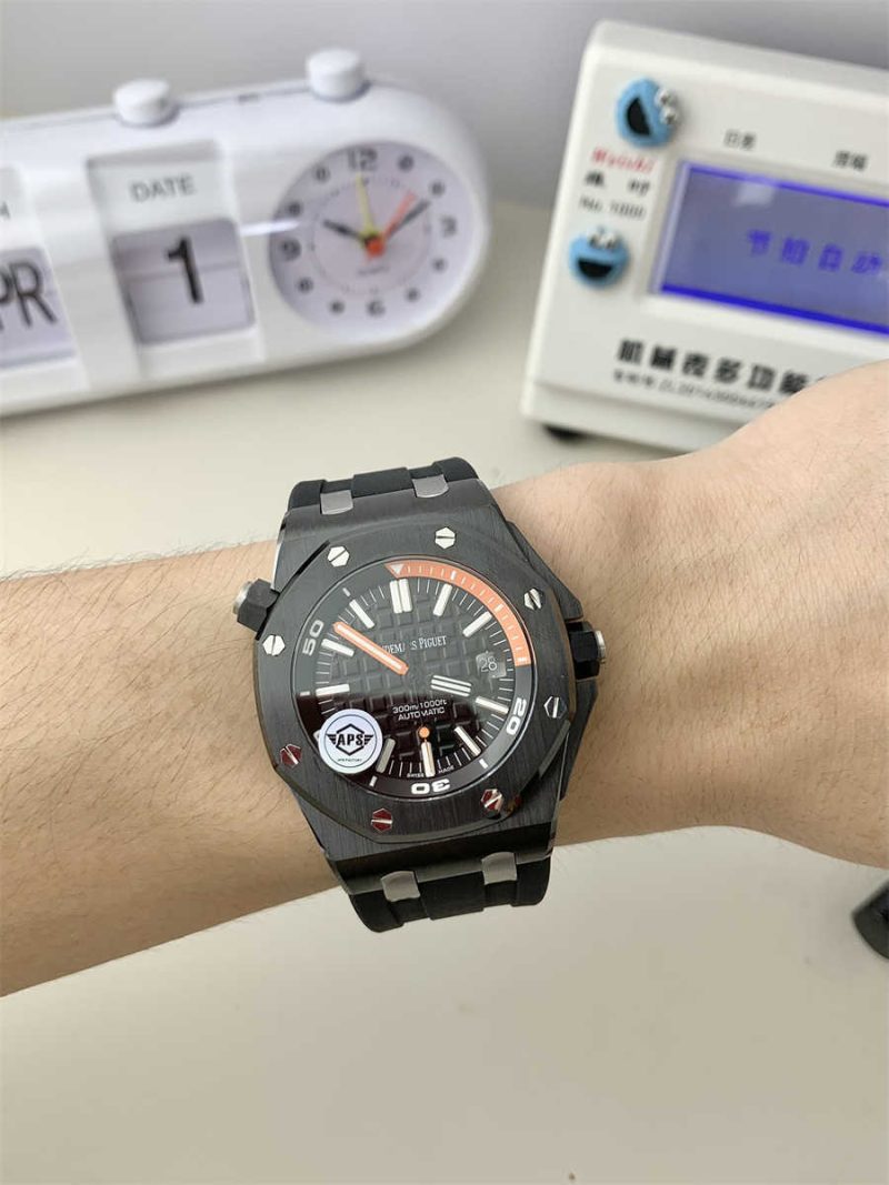 Royal Oak Offshore Diver 15707CE.OO.A002CA.01 Black Ceramic 1:1 Replica by APS - Image 2