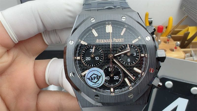 APS Factory Audemars Piguet Royal Oak 26240CE Full Black Ceramic 1:1 Chronograph Replica Royal Oak Selfwinding Chronograph 26240CE - Image 2