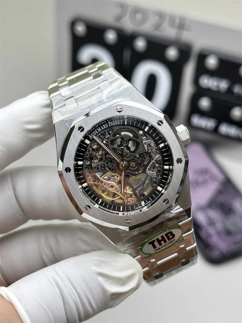 Audemars Piguet Royal Oak 15407ST Double Balance Wheel Openworked 1:1 Replica 41mm - Image 2