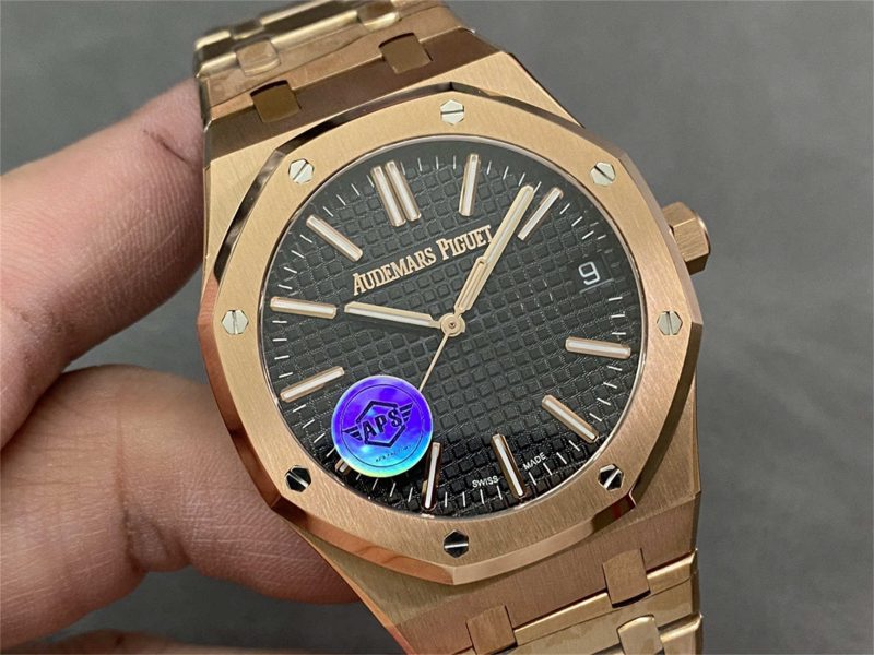 Audemars Piguet Royal Oak 15510OR 41mm Rose Gold Black Dial 1:1 Replica by APS Factory - Image 2