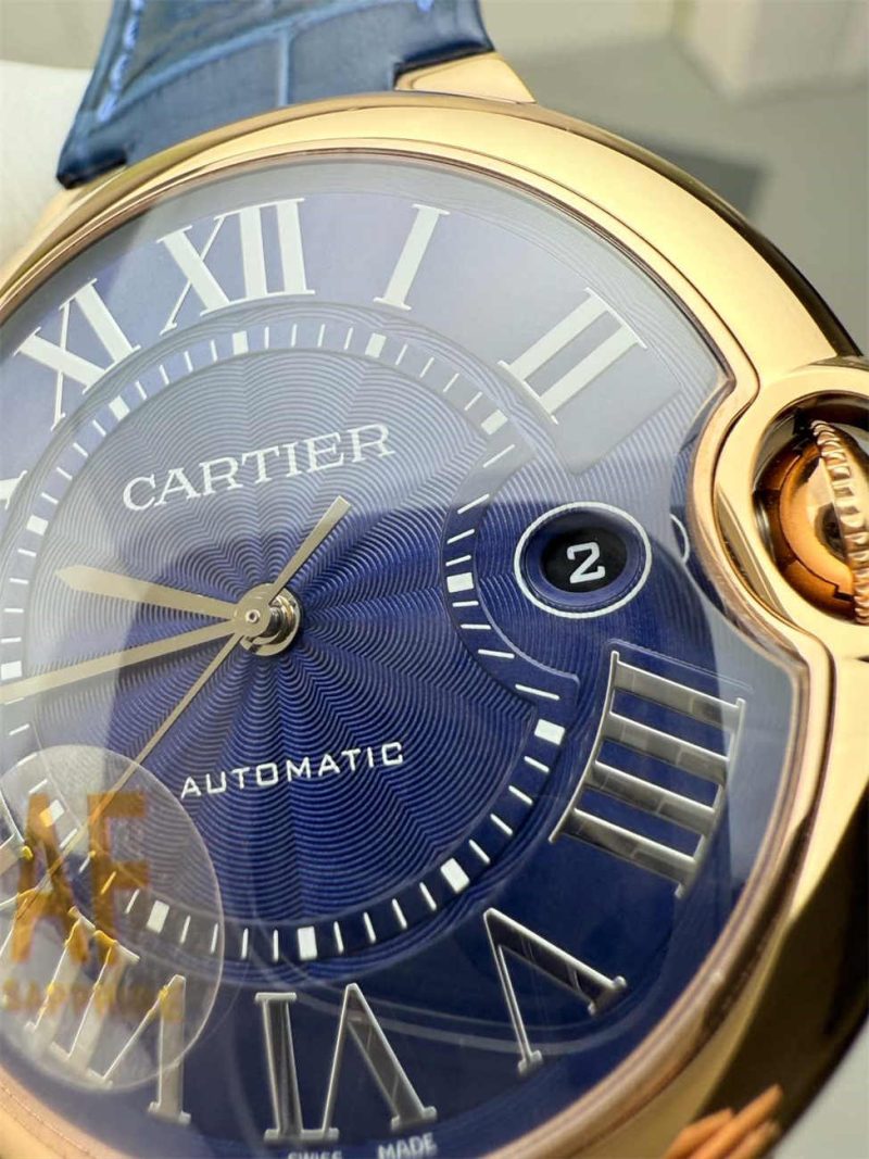 Cartier Ballon Bleu de Cartier 42mm Pink Gold Blue Dial 1:1 Replica Watch - Image 2