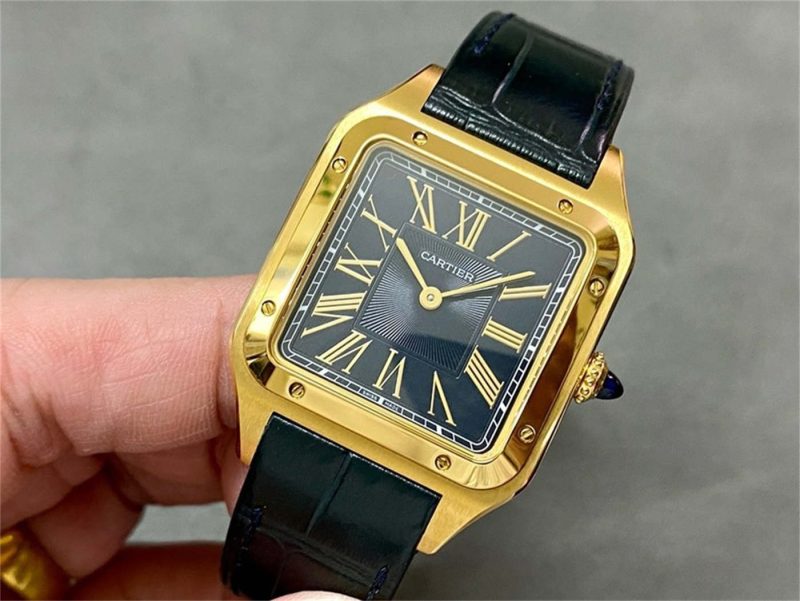 Cartier Santos Dumont XL WGSA0077 Black Lacquer 1:1 Replica Watch - Image 2