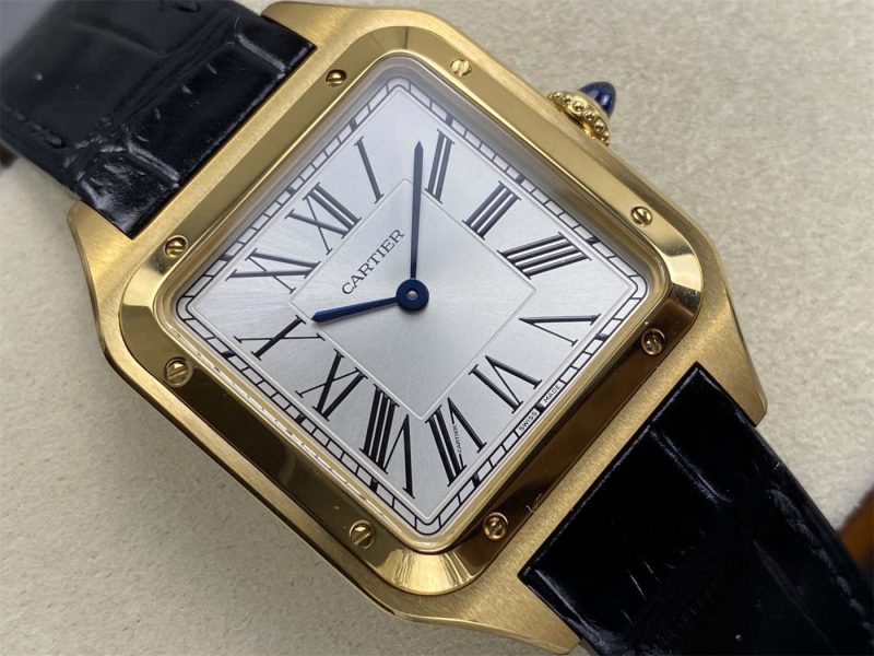Cartier Santos Dumont XL Gold/White 1:1 Swiss Quartz Replica Watch - Image 2